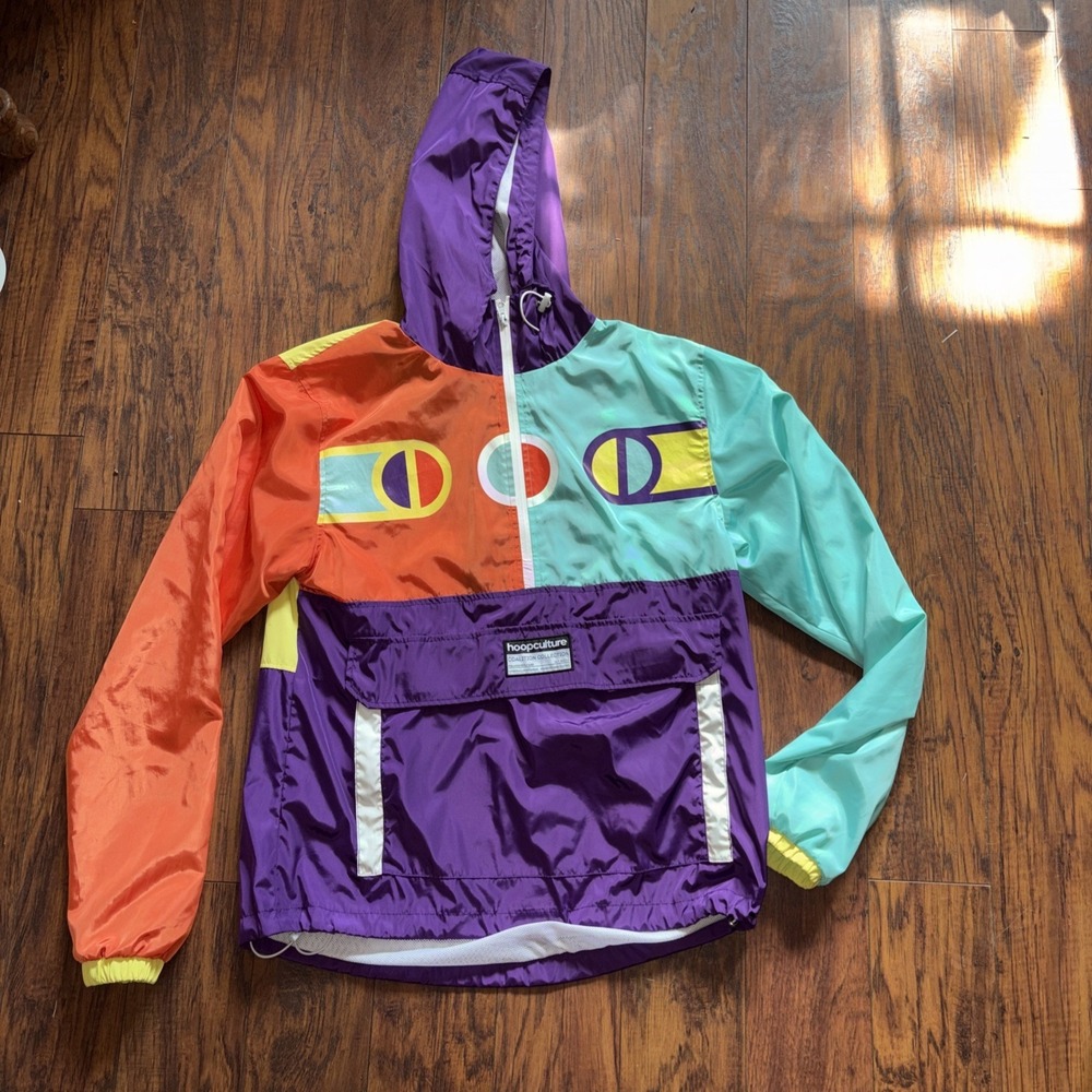 HoopCulture Coalition Collection Colorblock Anorak Windbreaker Jacket M